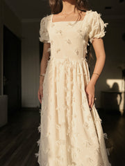 Parien Ivory Lace Embellished Dress